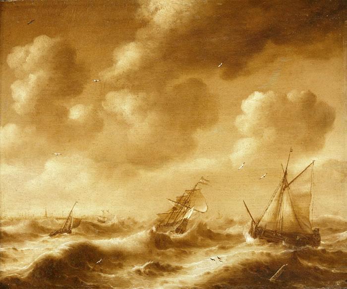 Hendrick van Anthonissen Shipping in a Gale China oil painting art